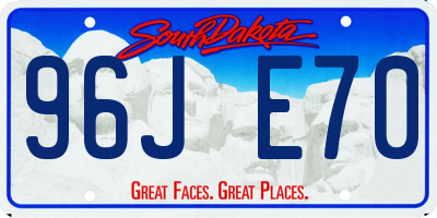 SD license plate 96JE70