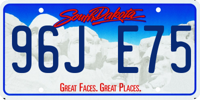 SD license plate 96JE75