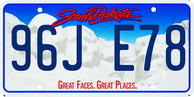 SD license plate 96JE78