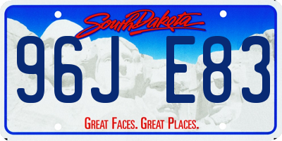 SD license plate 96JE83