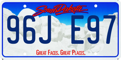 SD license plate 96JE97