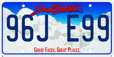 SD license plate 96JE99