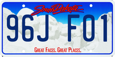 SD license plate 96JF01