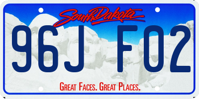 SD license plate 96JF02