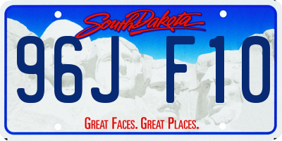 SD license plate 96JF10
