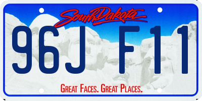SD license plate 96JF11