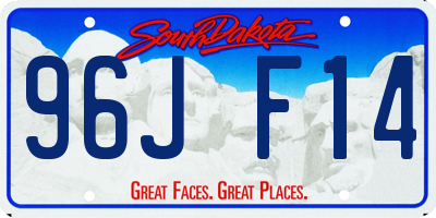 SD license plate 96JF14