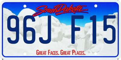 SD license plate 96JF15