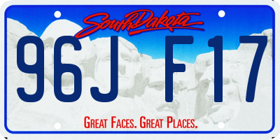 SD license plate 96JF17
