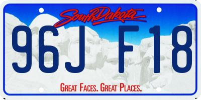 SD license plate 96JF18
