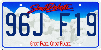 SD license plate 96JF19
