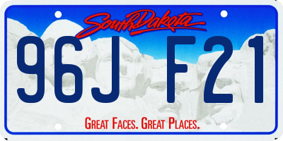 SD license plate 96JF21