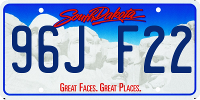 SD license plate 96JF22