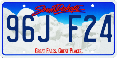 SD license plate 96JF24
