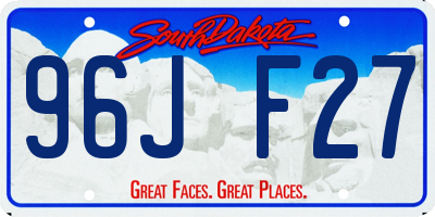 SD license plate 96JF27