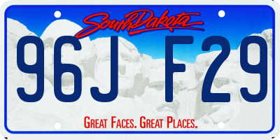 SD license plate 96JF29