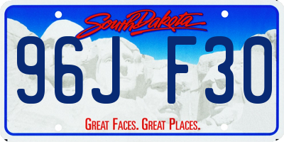 SD license plate 96JF30