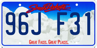 SD license plate 96JF31