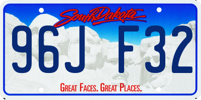 SD license plate 96JF32