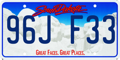 SD license plate 96JF33