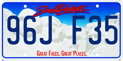 SD license plate 96JF35