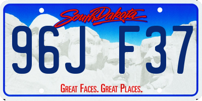 SD license plate 96JF37