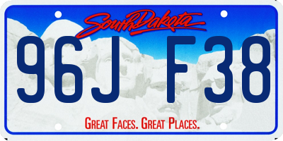 SD license plate 96JF38