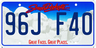 SD license plate 96JF40