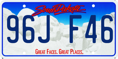 SD license plate 96JF46