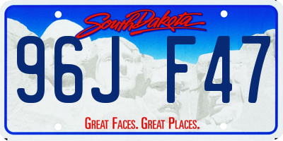 SD license plate 96JF47