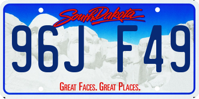SD license plate 96JF49