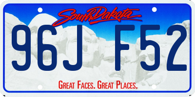 SD license plate 96JF52