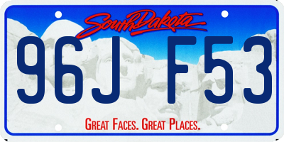 SD license plate 96JF53