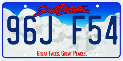 SD license plate 96JF54