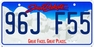 SD license plate 96JF55
