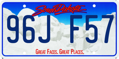 SD license plate 96JF57