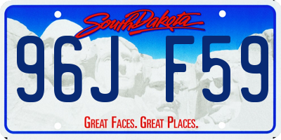 SD license plate 96JF59