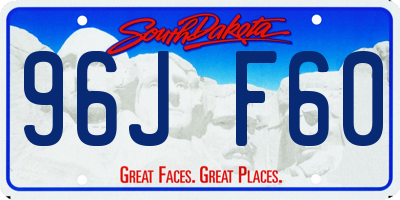SD license plate 96JF60
