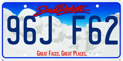 SD license plate 96JF62