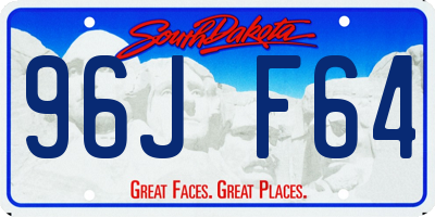 SD license plate 96JF64