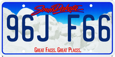 SD license plate 96JF66