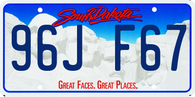 SD license plate 96JF67