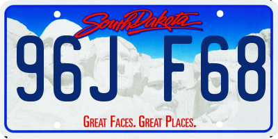 SD license plate 96JF68
