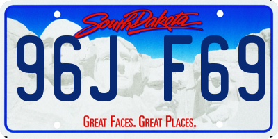 SD license plate 96JF69