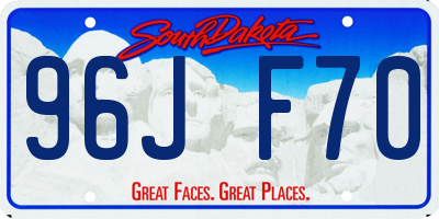 SD license plate 96JF70