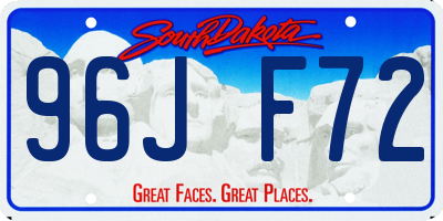 SD license plate 96JF72
