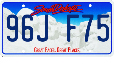 SD license plate 96JF75