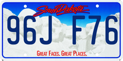 SD license plate 96JF76