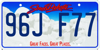 SD license plate 96JF77