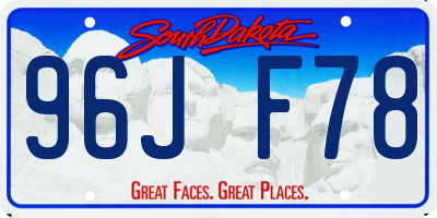SD license plate 96JF78